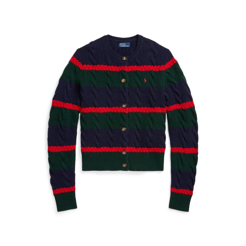Polo Ralph Lauren Cable-Knit Wool-Cashmere Cardigan image number 2